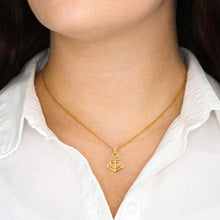 Load image into Gallery viewer, Anchor Pedndant Necklace (Gold/Grey)