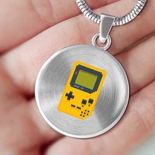 Load image into Gallery viewer, CNL_8BIT_GAME Circle Pendant Luxury Snake Chain (Gold/Grey)