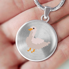 Load image into Gallery viewer, CNL_8BIT_DUCK Circle Pendant Luxury Snake Chain (Gold/Grey)