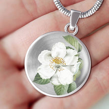 Load image into Gallery viewer, CNL_Sample_FLORAL_8 Circle Pendant Luxury Snake Chain (Gold/Grey)