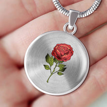 Load image into Gallery viewer, CNL_Sample_Rose_2 Circle Pendant Luxury Snake Chain (Gold/Grey)