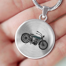 Load image into Gallery viewer, CNL_Sample_MOTOR_1 Circle Pendant Luxury Snake Chain (Gold/Grey)