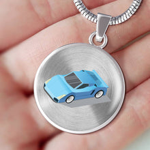 Load image into Gallery viewer, CNL_Sample_CAR_2 Circle Pendant Luxury Snake Chain (Gold/Grey)