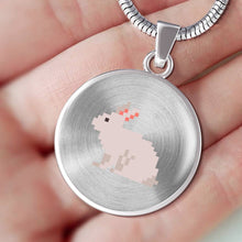 Load image into Gallery viewer, CNL_8BIT_RABB Circle Pendant Luxury Snake Chain (Gold/Grey)
