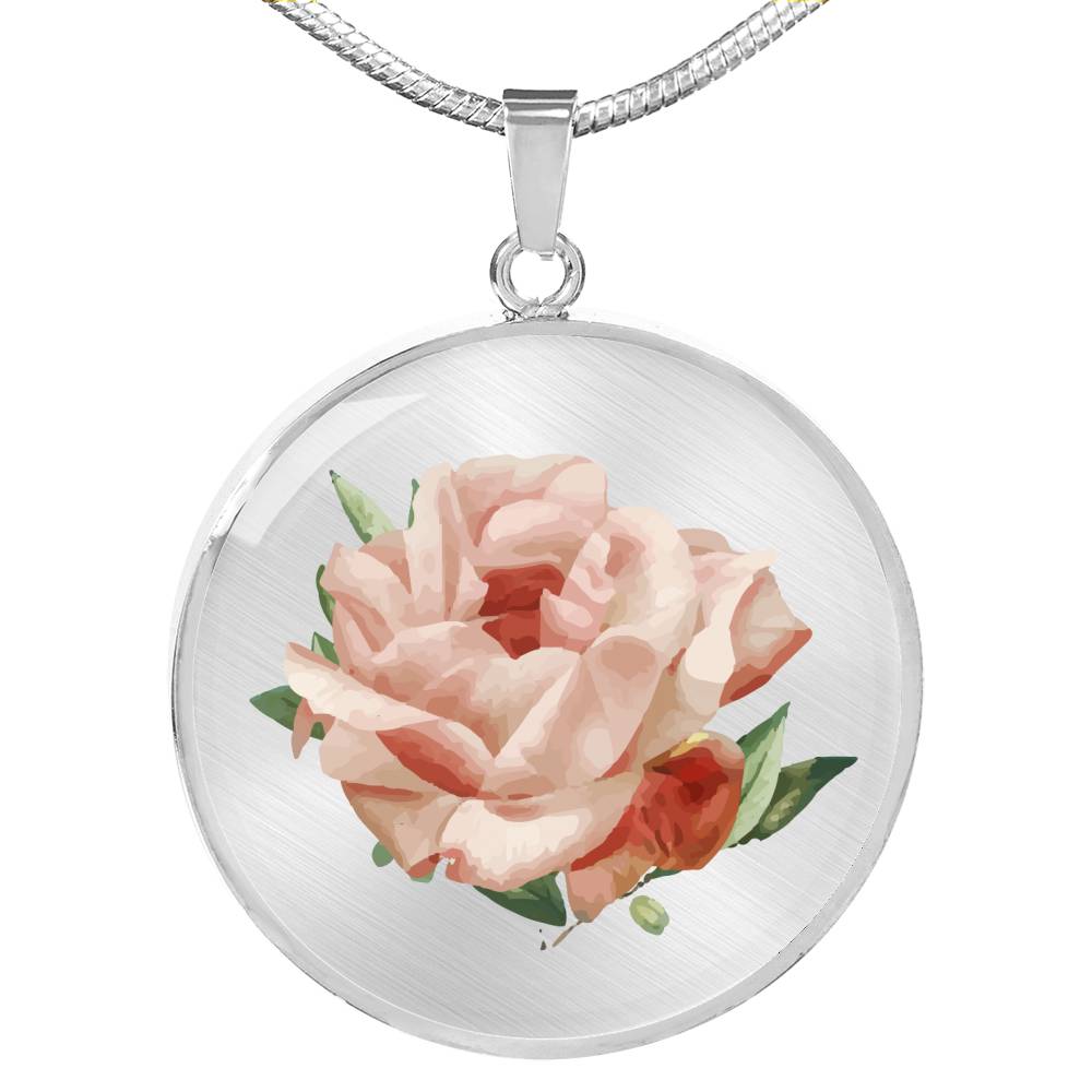 CNL_Sample_FLORAL_4 Circle Pendant Luxury Snake Chain (Gold/Grey)