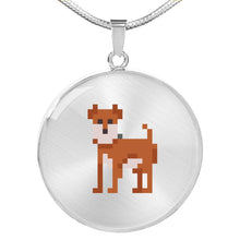 Load image into Gallery viewer, CNL_8BIT_DOG Circle Pendant Luxury Snake Chain (Gold/Grey)