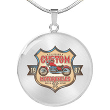 Load image into Gallery viewer, CNL_Sample_MOTOR_9 Circle Pendant Luxury Snake Chain (Gold/Grey)
