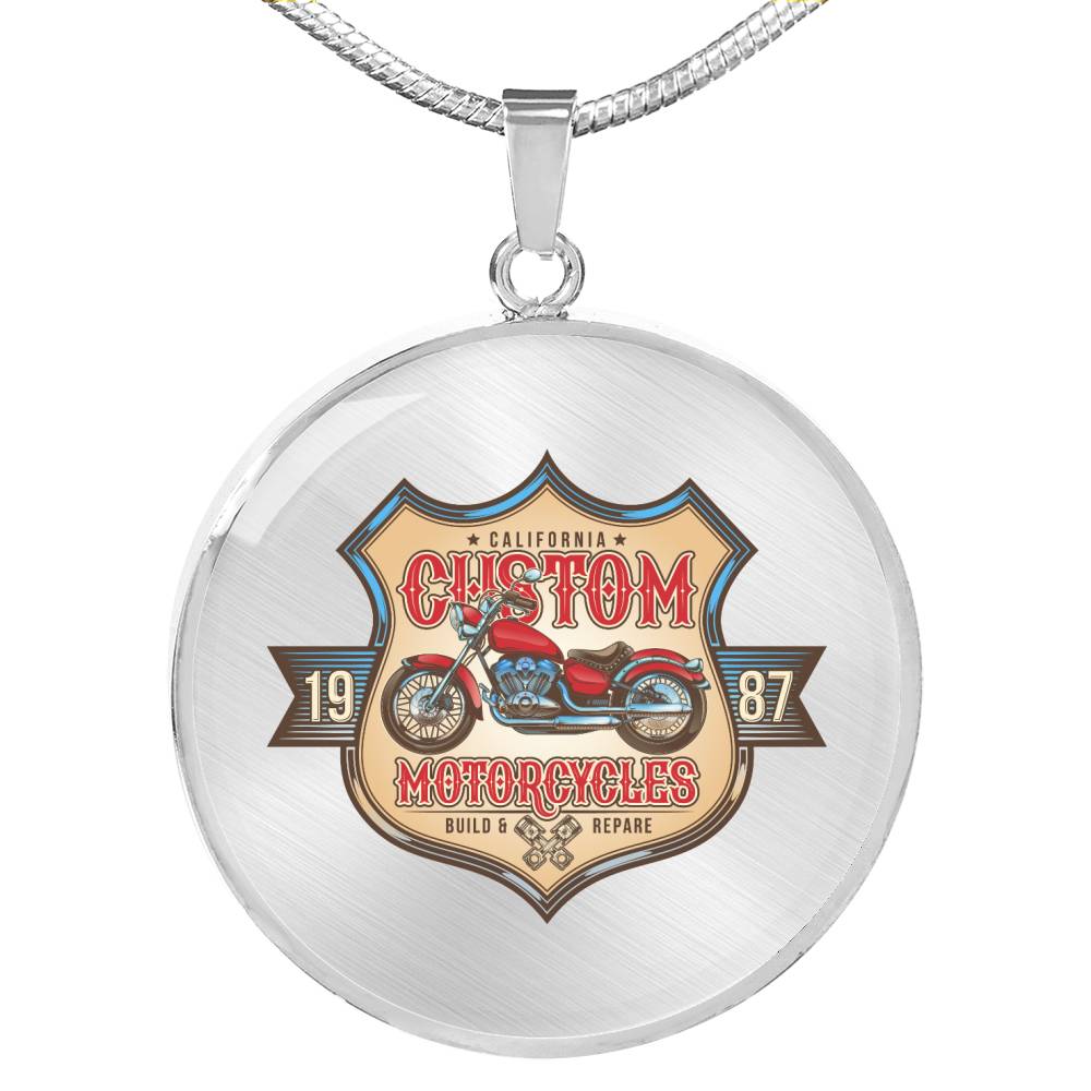 CNL_Sample_MOTOR_9 Circle Pendant Luxury Snake Chain (Gold/Grey)