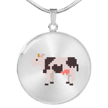 Load image into Gallery viewer, CNL_Sample_MOO Circle Pendant Luxury Snake Chain (Gold/Grey)