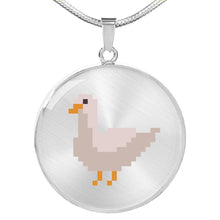 Load image into Gallery viewer, CNL_8BIT_DUCK Circle Pendant Luxury Snake Chain (Gold/Grey)