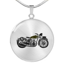 Load image into Gallery viewer, CNL_Sample_MOTOR_2 Circle Pendant Luxury Snake Chain (Gold/Grey)