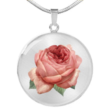Load image into Gallery viewer, CNL_Sample_FLORAL_3 Circle Pendant Luxury Snake Chain (Gold/Grey)