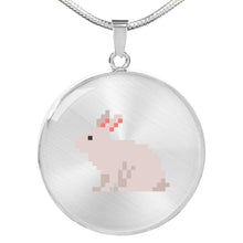 Load image into Gallery viewer, CNL_8BIT_RABB Circle Pendant Luxury Snake Chain (Gold/Grey)