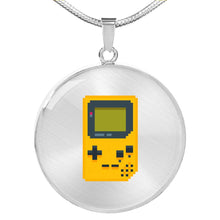 Load image into Gallery viewer, CNL_8BIT_GAME Circle Pendant Luxury Snake Chain (Gold/Grey)