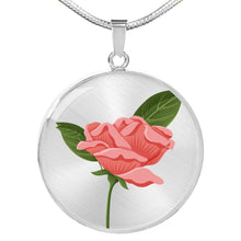 Load image into Gallery viewer, CNL_Sample_FLORAL_2 Circle Pendant Luxury Snake Chain (Gold/Grey)