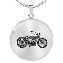 Load image into Gallery viewer, CNL_Sample_MOTOR_1 Circle Pendant Luxury Snake Chain (Gold/Grey)