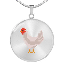 Load image into Gallery viewer, CNL_8BIT_CHICKEN Circle Pendant Luxury Snake Chain (Gold/Grey)