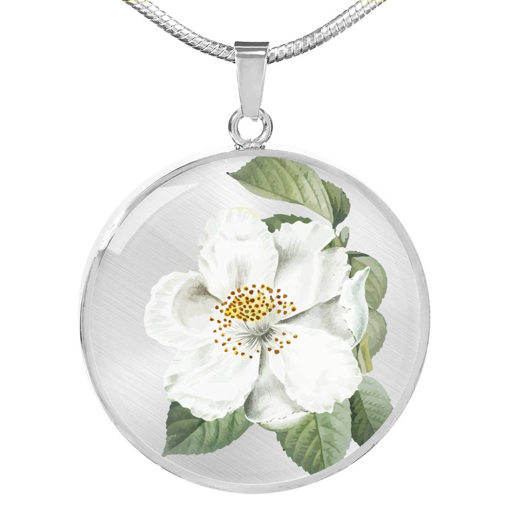 CNL_Sample_FLORAL_8 Circle Pendant Luxury Snake Chain (Gold/Grey)