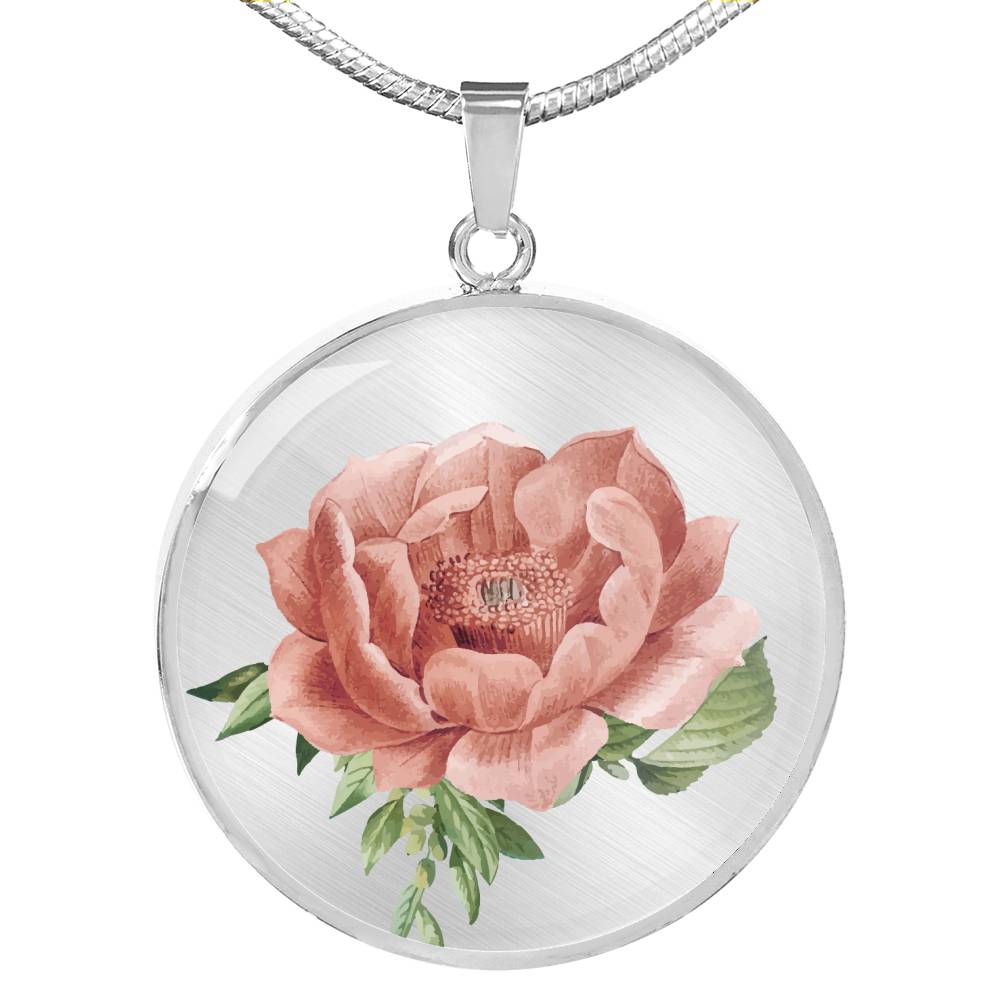 CNL_Sample_FLORAL_10 Circle Pendant Luxury Snake Chain (Gold/Grey)