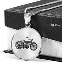 Load image into Gallery viewer, CNL_Sample_MOTOR_1 Circle Pendant Luxury Snake Chain (Gold/Grey)