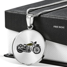 Load image into Gallery viewer, CNL_Sample_MOTOR_2 Circle Pendant Luxury Snake Chain (Gold/Grey)