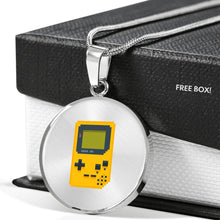 Load image into Gallery viewer, CNL_8BIT_GAME Circle Pendant Luxury Snake Chain (Gold/Grey)