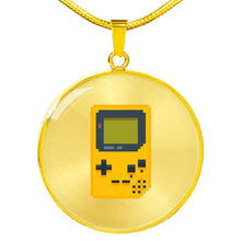 Load image into Gallery viewer, CNL_8BIT_GAME Circle Pendant Luxury Snake Chain (Gold/Grey)