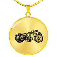 Load image into Gallery viewer, CNL_Sample_MOTOR_2 Circle Pendant Luxury Snake Chain (Gold/Grey)