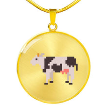 Load image into Gallery viewer, CNL_Sample_MOO Circle Pendant Luxury Snake Chain (Gold/Grey)