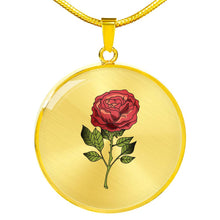 Load image into Gallery viewer, CNL_Sample_Rose_2 Circle Pendant Luxury Snake Chain (Gold/Grey)