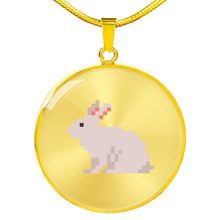 Load image into Gallery viewer, CNL_8BIT_RABB Circle Pendant Luxury Snake Chain (Gold/Grey)