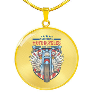 CNL_Sample_MOTOR_10 Circle Pendant Luxury Snake Chain (Gold/Grey)
