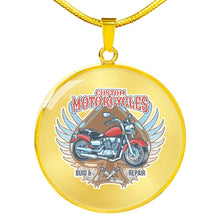 Load image into Gallery viewer, CNL_Sample_MOTOR_4 Circle Pendant Luxury Snake Chain (Gold/Grey)