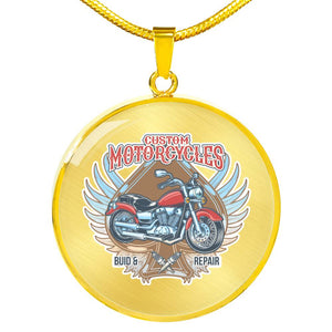 CNL_Sample_MOTOR_4 Circle Pendant Luxury Snake Chain (Gold/Grey)