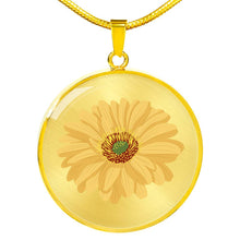 Load image into Gallery viewer, CNL_Sample_FLORAL_1 Circle Pendant Luxury Snake Chain (Gold/Grey)