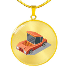 Load image into Gallery viewer, CNL_Sample_CAR_1 Circle Pendant Luxury Snake Chain (Gold/Grey)