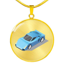 Load image into Gallery viewer, CNL_Sample_CAR_2 Circle Pendant Luxury Snake Chain (Gold/Grey)