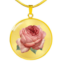 Load image into Gallery viewer, CNL_Sample_FLORAL_3 Circle Pendant Luxury Snake Chain (Gold/Grey)