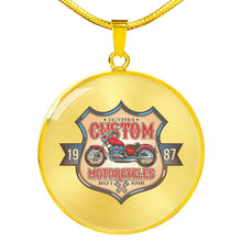 Load image into Gallery viewer, CNL_Sample_MOTOR_9 Circle Pendant Luxury Snake Chain (Gold/Grey)