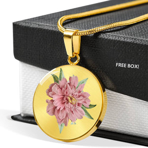 CNL_Sample_FLORAL_9 Circle Pendant Luxury Snake Chain (Gold/Grey)