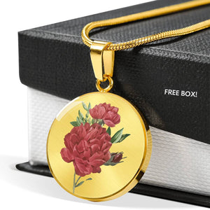 CNL_Sample_FLORAL_5 Circle Pendant Luxury Snake Chain (Gold/Grey)