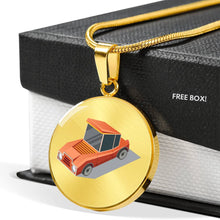 Load image into Gallery viewer, CNL_Sample_CAR_1 Circle Pendant Luxury Snake Chain (Gold/Grey)