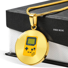 Load image into Gallery viewer, CNL_8BIT_GAME Circle Pendant Luxury Snake Chain (Gold/Grey)