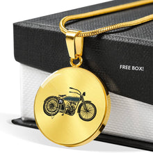 Load image into Gallery viewer, CNL_Sample_MOTOR_1 Circle Pendant Luxury Snake Chain (Gold/Grey)
