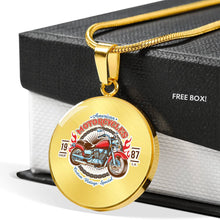 Load image into Gallery viewer, CNL_Sample_MOTOR_5 Circle Pendant Luxury Snake Chain (Gold/Grey)