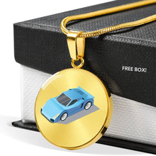 Load image into Gallery viewer, CNL_Sample_CAR_2 Circle Pendant Luxury Snake Chain (Gold/Grey)