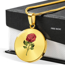 Load image into Gallery viewer, CNL_Sample_Rose_2 Circle Pendant Luxury Snake Chain (Gold/Grey)