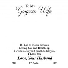 Load image into Gallery viewer, Husband To Wife Last Breath - Love Necklace (Gold/Grey)